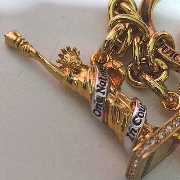 Juicy Couture LG Charm Depicting the Eiffel🗼Lady Liberty 🌍Globe Spins NWT - Picture 8 of 14